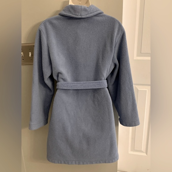 Secret Treasures Women's L Large knobby fleece Belted Bathrobe Robe pockets Tie - Picture 2 of 3